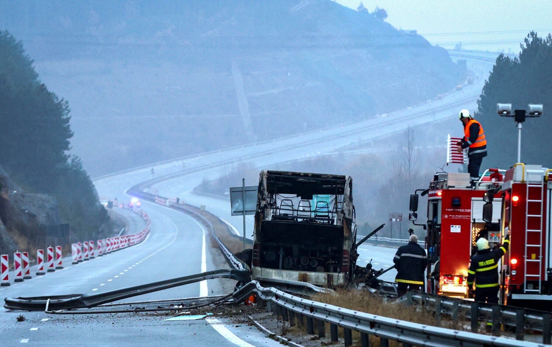 APTOPIX Bulgaria Bus Crash